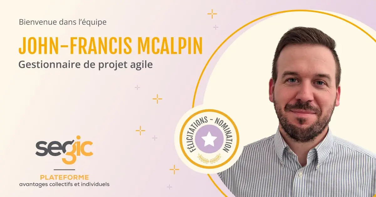 Illustration — Segic est fière d'accueillir John-Francis Lyons-McAlpin en tant que Gestionnaire