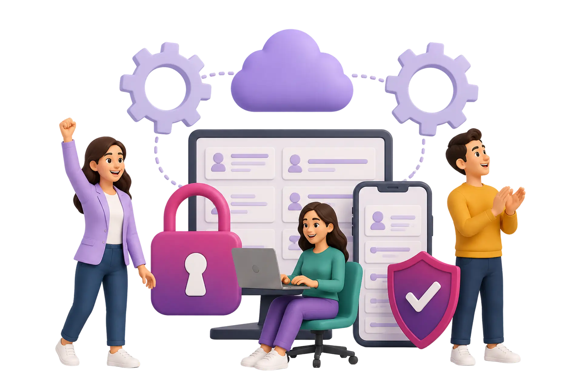 Systèmes connectés par le nuage, où plusieurs utilisateurs interagissent avec une plateforme