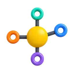 Réseau de nœuds colorés reliés à un centre jaune, illustrant un écosystème connecté