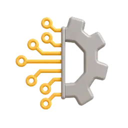 E roue dentée connectée à des circuits électroniques symbolisant la technologie, les intégrations