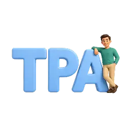 Sigle « TPA » accompagné d'un collaborateur, illustrant les services d'administration